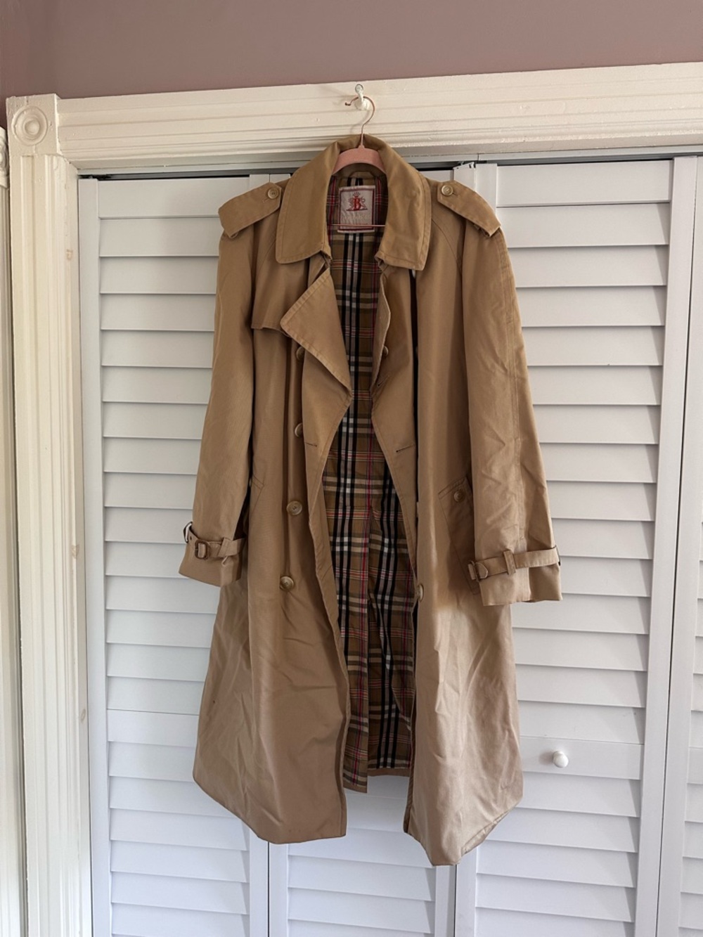VTG Baracuta Classic Tan Trench Coat - Long Double-Breasted Jacket